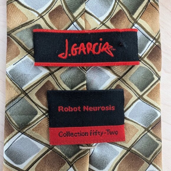 J GARCIA Robot Neurosis Silk Tie - Picture 6 of 7